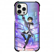 Sword Art Online Kirito Phone Case For iPhone Samsung Galaxy Pixel OnePlus Vivo Xiaomi Asus Sony Motorola Nokia - Kirito Holding Sword Violet Flare Anime