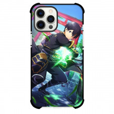 Sword Art Online Kirito Phone Case For iPhone Samsung Galaxy Pixel OnePlus Vivo Xiaomi Asus Sony Motorola Nokia - Kirito Ready To Attack Green Flare