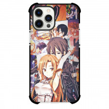 Sword Art Online Kirito & Asuna Phone Case For iPhone Samsung Galaxy Pixel OnePlus Vivo Xiaomi Asus Sony Motorola Nokia - Kirito & Asuna Sweet Poses Wallpaper