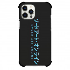 Sword Art Online Phone Case For iPhone Samsung Galaxy Pixel OnePlus Vivo Xiaomi Asus Sony Motorola Nokia - Logo Blue Font Black Background