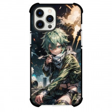 Sword Art Online Sinon Phone Case For iPhone Samsung Galaxy Pixel OnePlus Vivo Xiaomi Asus Sony Motorola Nokia - Sinon Kneeling Battle Background