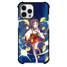 Sword Art Online Yuuki Konno Phone Case For iPhone Samsung Galaxy Pixel OnePlus Vivo Xiaomi Asus Sony Motorola Nokia - Yuuki Konno Holding Weapon Yellow Fans Background