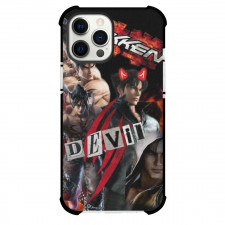 Tekken Jin Kazama Phone Case For iPhone Samsung Galaxy Pixel OnePlus Vivo Xiaomi Asus Sony Motorola Nokia - Jin Kazama Collage Fire Background