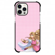 The Legend Of Zelda Princess Zelda Phone Case For iPhone Samsung Galaxy Pixel OnePlus Vivo Xiaomi Asus Sony Motorola Nokia - Princess Zelda 3d In Pink Dotted Background