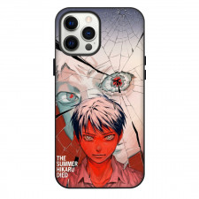 The Summer Hikaru Died Phone Case For iPhone Samsung Galaxy Pixel OnePlus Vivo Xiaomi Asus Sony Motorola Nokia - Yoshiki Tsujinaka And Hikaru Indo Fierce Glass Cracked Portrait Poster