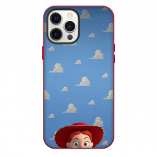 Toy Story Phone Jessie Case For iPhone Samsung Galaxy Pixel OnePlus Vivo Xiaomi Asus Sony Motorola Nokia - Jessie Half Face On Simpsons Sky Background