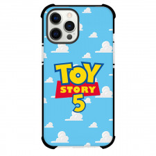 Toy Story 5 Phone Case For iPhone Samsung Galaxy Pixel OnePlus Vivo Xiaomi Asus Sony Motorola Nokia - Toy Story 5 Logo On Cloud Pattern Art Background