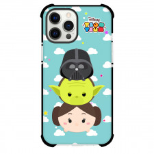 Disney Tsum Tsum Phone Case For iPhone And Samsung Galaxy - Disney Tsum Tsum Star Wars Cyan Background