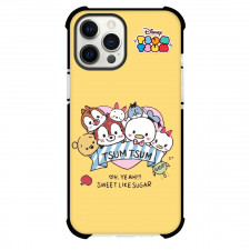 Disney Tsum Tsum Phone Case For iPhone And Samsung Galaxy - Disney Tsum Tsum Oh Yeah Sweet Like Sugar Yellow Background