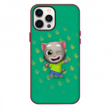 Talking Tom Phone Case For iPhone Samsung Galaxy Pixel OnePlus Vivo Xiaomi Asus Sony Motorola Nokia - Talking Tom On High Fives Green Background