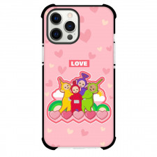 Teletubbies Case For iPhone Samsung Galaxy Pixel OnePlus Vivo Xiaomi Asus Sony Motorola Nokia - Teletubbies Love Hearts Pink Background