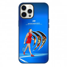 Aryna Sabalenka Phone Case For iPhone Samsung Galaxy Pixel OnePlus Vivo Xiaomi Asus Sony Motorola Nokia - Aryna Sabalenka Fist Pump Pose In Tiger Stripe Background
