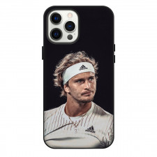 Alexander Zverev Phone Case For iPhone Samsung Galaxy Pixel OnePlus Vivo Xiaomi Asus Sony Motorola Nokia - Alexander Zverev Smirk Face Portait in Black Background