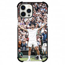 Carlos Alcaraz Case For iPhone Samsung Galaxy Pixel OnePlus Vivo Xiaomi Asus Sony Motorola Nokia - Lifting Up His Arm Crowd Background