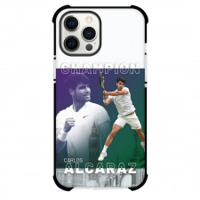 Carlos Alcaraz Case For iPhone Samsung Galaxy Pixel OnePlus Vivo Xiaomi Asus Sony Motorola Nokia - Playing Tennis Gradient Poster