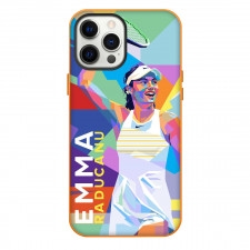 Emma Raducanu Phone Case For iPhone Samsung Galaxy Pixel OnePlus Vivo Xiaomi Asus Sony Motorola Nokia - Emma Raducanu Wave Smile Portrait Wpap Poster