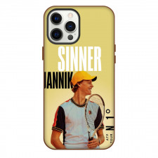 Jannik Sinner Phone Case For iPhone Samsung Galaxy Pixel OnePlus Vivo Xiaomi Asus Sony Motorola Nokia - Jannik Sinner Holding Racket Smile Side Portrait Poster