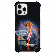 Jannik Sinner Phone Case For iPhone Samsung Galaxy Pixel OnePlus Vivo Xiaomi Asus Sony Motorola Nokia - Jannik Sinner Holding Trophy Smiling Portrait