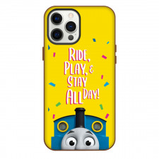 Thomas and Friends Phone Case For iPhone Samsung Galaxy Pixel OnePlus Vivo Xiaomi Asus Sony Motorola Nokia - Thomas Avatar Peeking Yellow Background Poster