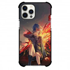 Tokyo Ghoul Touka Kirishima Case For iPhone Samsung Galaxy Pixel OnePlus Vivo Xiaomi Asus Sony Motorola Nokia - Touka Kirishima Sitting on the Roof Flaming