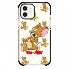 Tom and Jerry Jerry Phone Case For iPhone Samsung Galaxy Pixel OnePlus Vivo Xiaomi Asus Sony Motorola Nokia - Jerry in Jerry Background Holding Cheese