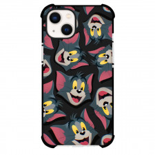Tom and Jerry Tom Phone Case For iPhone Samsung Galaxy Pixel OnePlus Vivo Xiaomi Asus Sony Motorola Nokia - Tom Face Collage in Black Background
