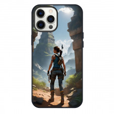 Tomb Raider Phone Case For iPhone Samsung Galaxy Pixel OnePlus Vivo Xiaomi Asus Sony Motorola Nokia - Lara Avatar Back Arrow Illustration Art