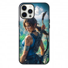 Tomb Raider Phone Case For iPhone Samsung Galaxy Pixel OnePlus Vivo Xiaomi Asus Sony Motorola Nokia - Lara Side Portrait Back Bow