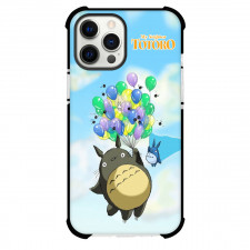 My Neighbor Totoro Totoro Phone Case For iPhone And Samsung Galaxy - Totoro Holding Balloon And Flying Poster