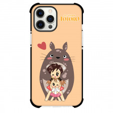 My Neighbor Totoro Phone Case For iPhone And Samsung Galaxy - Totoro Standing On Orange Background Poster