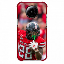 NCAA Tahj Brooks Texas Tech Red Raiders Football College University Phone Case For iPhone Samsung Galaxy Pixel OnePlus Vivo Xiaomi Asus Sony Motorola Nokia - Texas Tech Red Raiders Tahj Brooks Holds Ball Running