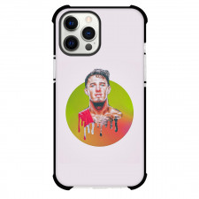 UFC Tom Aspinall Phone Case For iPhone Samsung Galaxy Pixel OnePlus Vivo Xiaomi Asus Sony Motorola Nokia - Tom Aspinall Portrait Art Round Shape On Pink Background