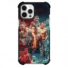 UFC Dustin Poirier Phone Case For iPhone Samsung Galaxy Pixel OnePlus Vivo Xiaomi Asus Sony Motorola Nokia - Dustin Poirier Standing With UFC Belt Poster