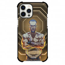 UFC Leon Edwards Phone Case For iPhone Samsung Galaxy Pixel OnePlus Vivo Xiaomi Asus Sony Motorola Nokia - Leon Edwards Portrait Illustration On Golden Neon Light