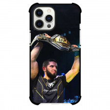 UFC Islam Makhachev Phone Case For iPhone Samsung Galaxy Pixel OnePlus Vivo Xiaomi Asus Sony Motorola Nokia - Islam Makhachev Holding Champions Belt Poster