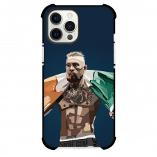 UFC Conor Mcgregor Phone Case For iPhone Samsung Galaxy Pixel OnePlus Vivo Xiaomi Asus Sony Motorola Nokia - Conor Mcgregor With Flag Illustration On Dark Background