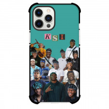 Youtuber KSI Phone Case For iPhone Samsung Galaxy Pixel OnePlus Vivo Xiaomi Asus Sony Motorola Nokia - KSI Collage Green Background