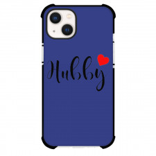 Valentines Day Phone Case For iPhone Samsung Galaxy Pixel OnePlus Vivo Xiaomi Asus Sony Motorola Nokia - Valentines Day Couple Pair Case Hubby On Navy Blue Background