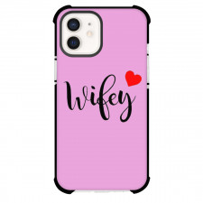Valentines Day Phone Case For iPhone Samsung Galaxy Pixel OnePlus Vivo Xiaomi Asus Sony Motorola Nokia - Valentines Day Couple Pair Case Wifey On Pink Background