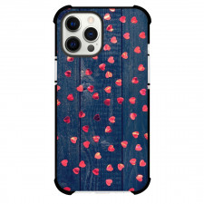 Valentines Day Phone Case For iPhone Samsung Galaxy Pixel OnePlus Vivo Xiaomi Asus Sony Motorola Nokia - Valentines Day Heart Shape Flowers On Wooden Background