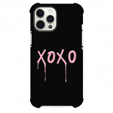 Valentines Day Phone Case For iPhone Samsung Galaxy Pixel OnePlus Vivo Xiaomi Asus Sony Motorola Nokia - Valentines Day Pink XOXO On Black Background