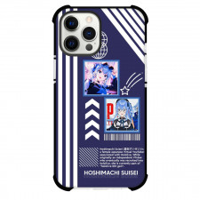 Hoshimachi Suisei Case For iPhone Samsung Galaxy Pixel OnePlus Vivo Xiaomi Asus Sony Motorola Nokia - Collage Portrait White And Purple Stripe Background