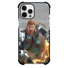 Valorant Breach Phone Case For iPhone and Samsung Galaxy Devices - Breach Anger with Fire