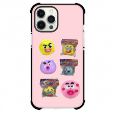 Smushers Phone Case For iPhone Samsung Galaxy Pixel OnePlus Vivo Xiaomi Asus Sony Motorola Nokia - Smushers Kawaii Stress Ball Characters On Pink Background