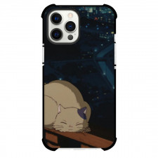 Whisper of The Heart Moon Case For iPhone Samsung Galaxy Pixel OnePlus Vivo Xiaomi Asus Sony Motorola Nokia - Moon Sleeping On The Railling Poster