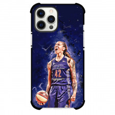 WNBA Brittney Griner Phone Case For iPhone Samsung Galaxy Pixel OnePlus Vivo Xiaomi Asus Sony Motorola Nokia - Brittney Griner Shouting On Blue Background