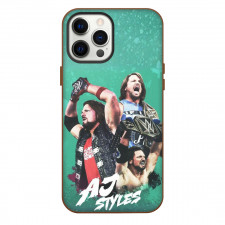 WWE AJ Style Phone Case For iPhone Samsung Galaxy Pixel OnePlus Vivo Xiaomi Asus Sony Motorola Nokia - AJ Style Shouting Champion Portrait Poster