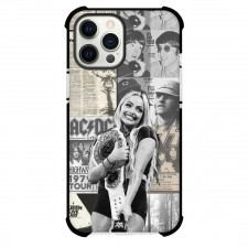 WWE Liv Morgan Phone Case For iPhone Samsung Galaxy Pixel OnePlus Vivo Xiaomi Asus Sony Motorola Nokia - WWE Liv Morgan Holding Title Belts On Paper Background Grayscale Poster