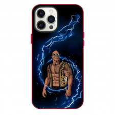 WWE The Rock Phone Case For iPhone Samsung Galaxy Pixel OnePlus Vivo Xiaomi Asus Sony Motorola Nokia - WWE The Rock Cartoon Art With Thunder Effect Poster