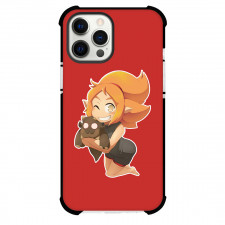 Wakfu Elely Phone Case For iPhone Samsung Galaxy Pixel OnePlus Vivo Xiaomi Asus Sony Motorola Nokia - Wakfu Elely Cartoon Art Sticker On Red Background